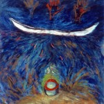Traversée—1992—Acrylique et collage sur toile—96,5 x 87 cm