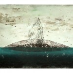 Entre ciel et mer no.4—2012—Collagraphie, pointe sèche et acrylique sur papier—56 x 76 cm