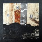 Petit chelem no.8, 2017-Collagraphie et collage sur papier, marouflé sur bois-15 x 15 cm