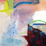 Horizon gaspésien no. 2, 2019 Acrylique et pastel gras sur toile 61 x 61 cm