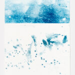 Être un glacier, 2023 Photogravure, collagraphie et impression numérique sur papier 57 x 25,5 cm